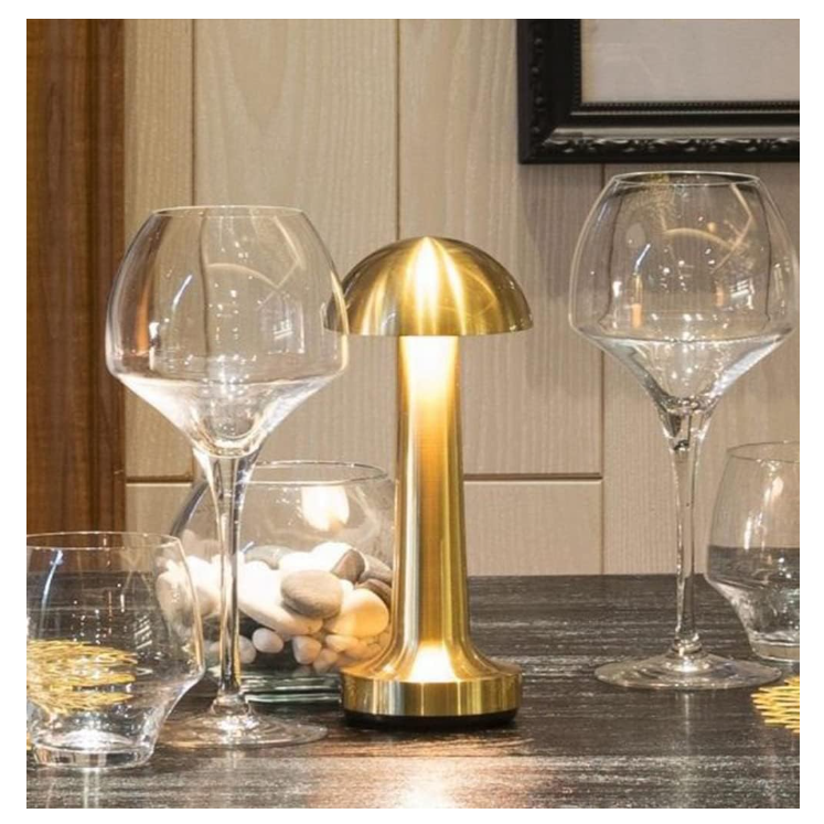 Lampa de birou, At Performance, portabila ciupercuta, 22 cm, Gold